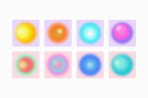 Round Circle Gradient Textures Pack