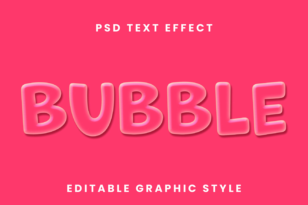 Bubble 3D Puffy Text Effect