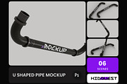 U Shaped Pipe Mockup, a Household Mockup by hiddemaru (Thumbnail 1 of 4)