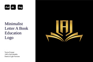 Letter A Book Education Logo, a Branding & Logo Template by Luxury Logos