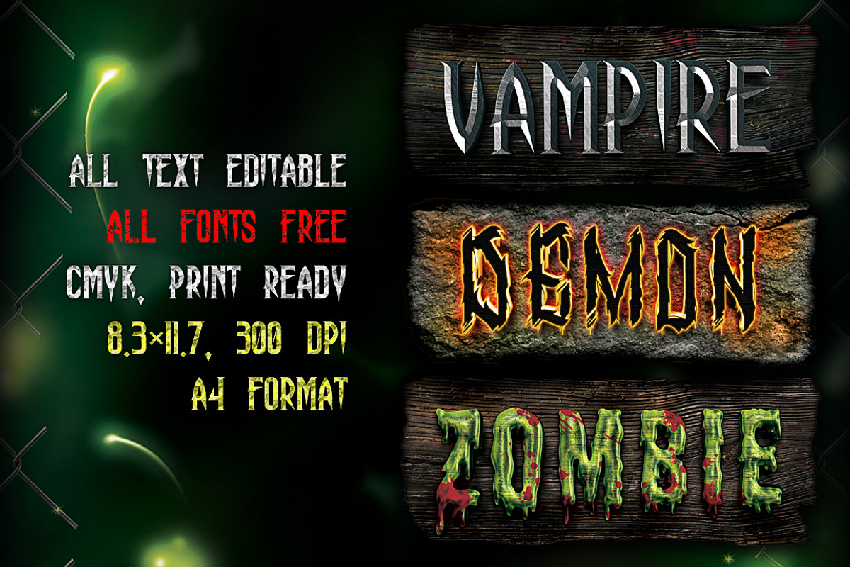 Halloween Hand Poster Templates, a Flyer Template by FonDrakes (Photo 2 of 2)