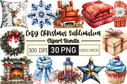 Cozy Christmas Sublimation Designs, an Illustration by Black Bird Studio (Thumbnail 1 of 6)