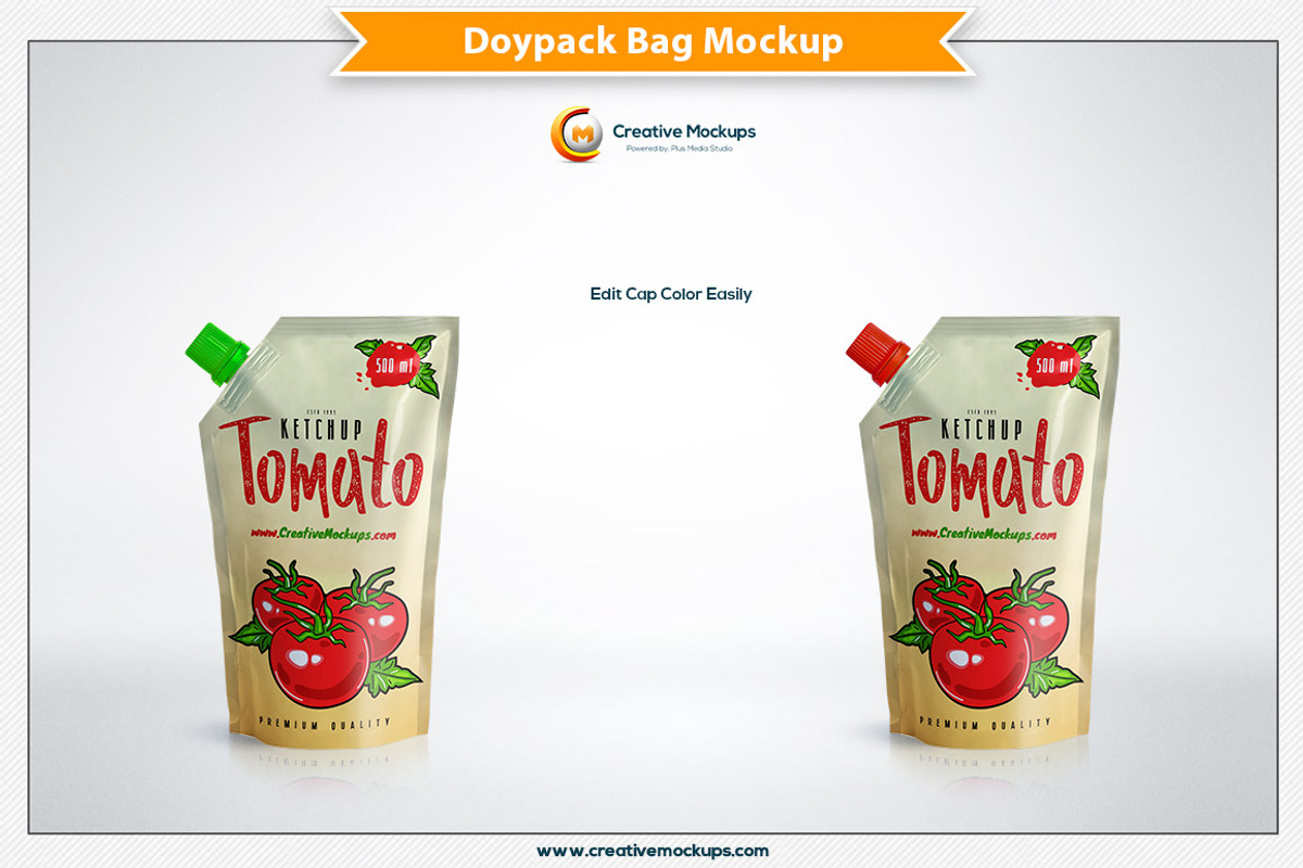 Corner Spout Doypack Bag Mockup, a Cups & Container Mockup by Plus Media (Photo 3 of 5)