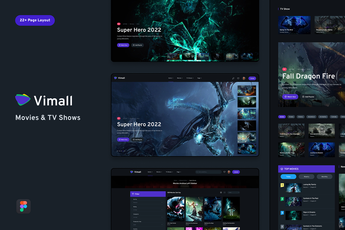 Vimall Website Movies & TV Shows, a Wireframe Template by No.13 (Photo 8 of 8)