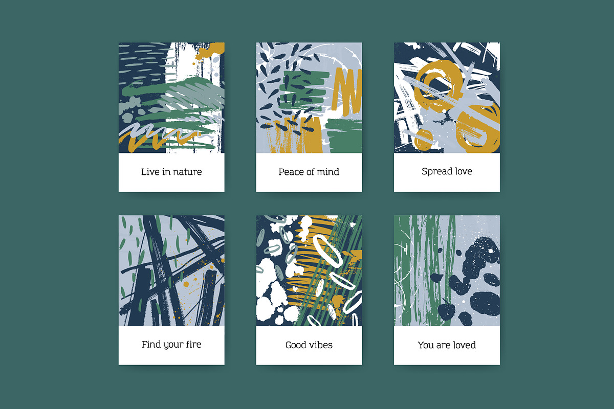 Textured hand drawn cards set, a Texture Graphic by Good Studio (Photo 5 of 15)