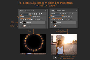 Radial Lens Flare Light Overlays