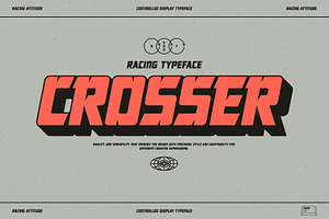 Crosser Display Typeface, a Sans Serif Font by God Control