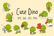 Dino, Set of Animals in Love, an Animal Illustration by ArtVarStudio (Thumbnail 1 of 3)