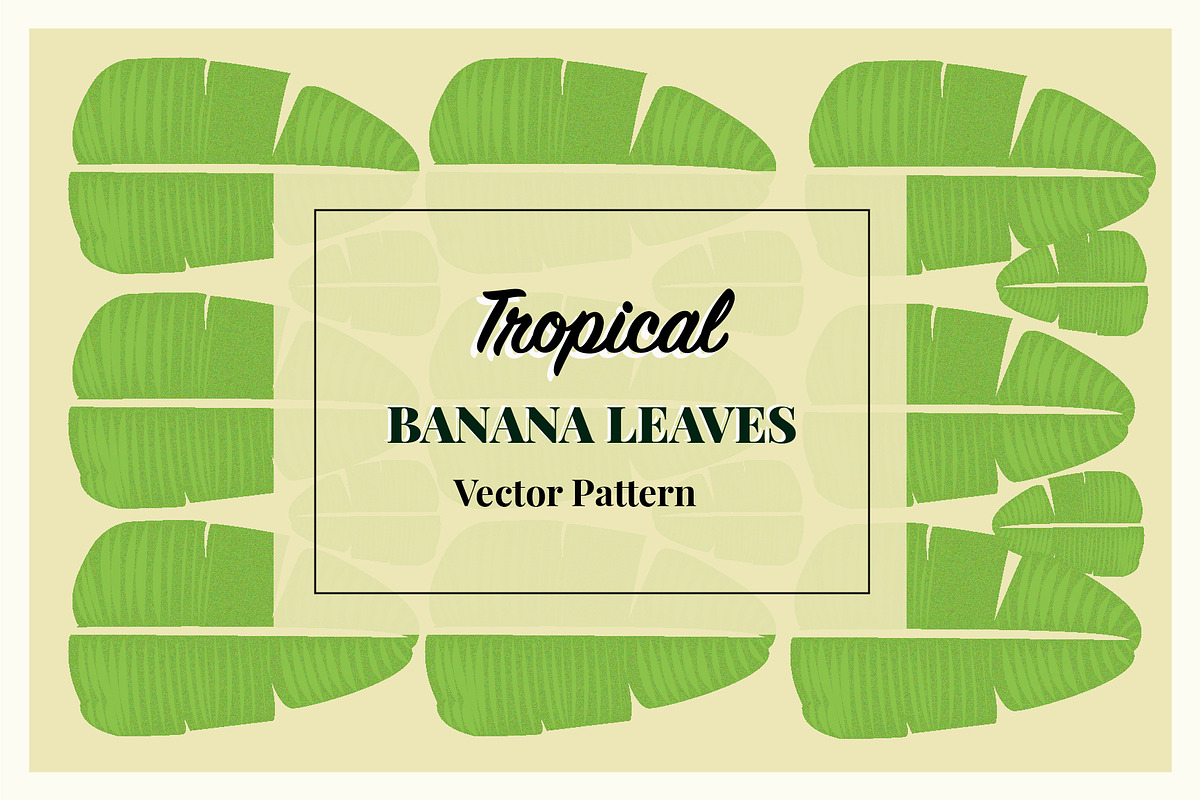 Tropical Banana Leaves Vector Patter, a Pattern Graphic by RedRiver Studio (Photo 2 of 6)