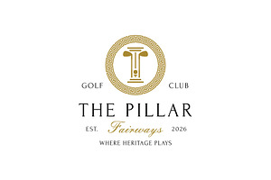 Pillar Golf Logo, a Branding & Logo Template by Buqancreative