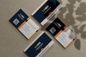 Modern dark business card template