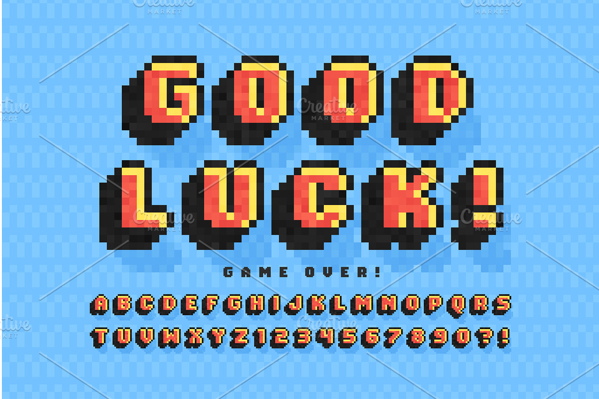 Pixel vector alphabet design, an Object Graphic by RevelStockart