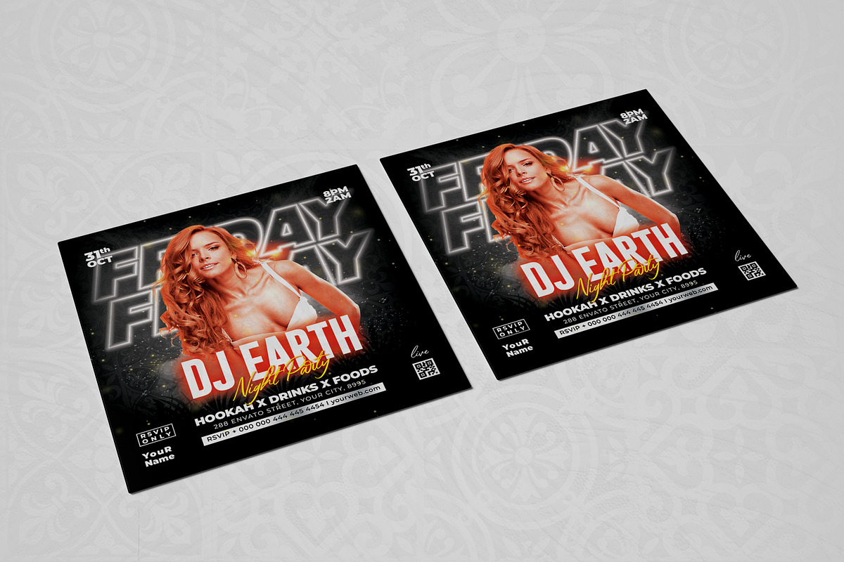 DJ Party Flyer Template, a Flyer Template by creative-mint (Photo 3 of 4)