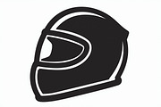 Motorcycle Helmet Silhouette Set, an Illustration by hafijul (Thumbnail 6 of 7)