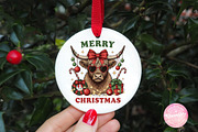 Funny Cow Merry Christmas PNG, an Illustration by CreationArt (Thumbnail 2 of 4)