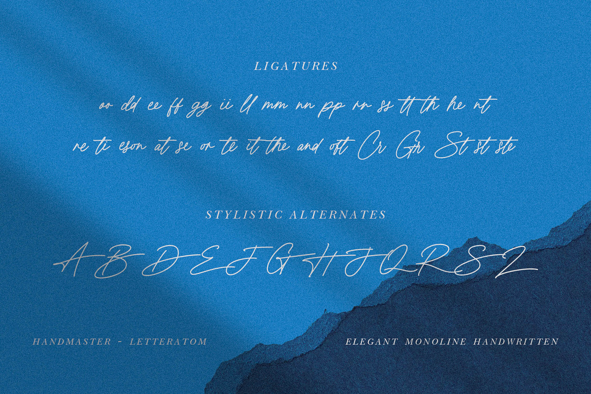 Handmaster Monoline Handwritten, a Script Font by Letteratom (Photo 13 of 13)