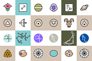 Horoscope Astrology Sign Icons, an Outline Icon by Marmalade Moon (Thumbnail 7 of 7)