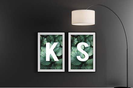 Double Poster Frame with lamp