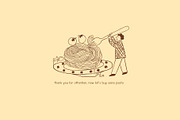 Pasta La Pasta. Food illustrations., a Food Illustration by Annakniaz (Thumbnail 18 of 18)