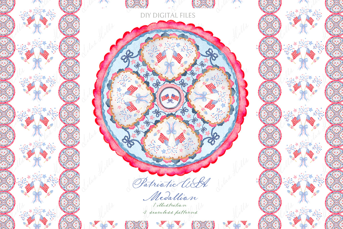 Patriotic USA Medallion, a Graphic by LABFcreations (Photo 1 of 4)