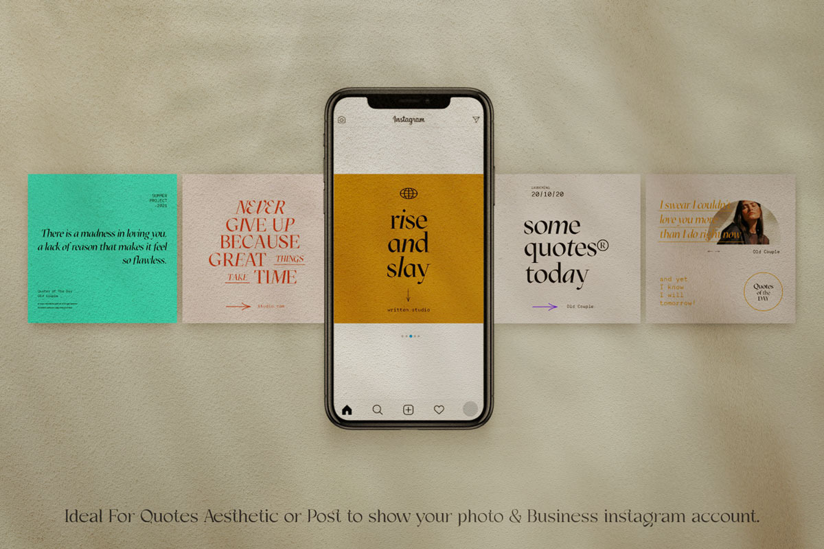 Quotes - Aesthetic Instagram Pack, a Social Media Template by Dirtytemp Studio (Photo 3 of 10)