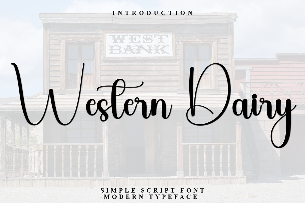 Western Dairy, a Handwritten Font by InermediaSTUDIO (Photo 1 of 8)
