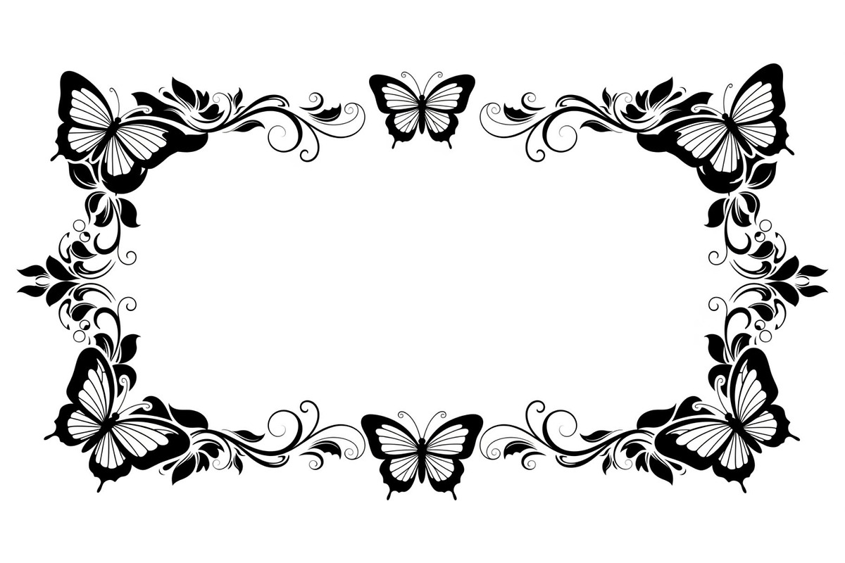 Butterfly Floral Vintage Frame Bundl, an Illustration by Creativeshirt (Photo 43 of 51)