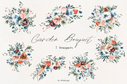 Garden Bouquet Watercolour Florals, a Decorative Illustration by whiteheartdesign (Thumbnail 2 of 7)