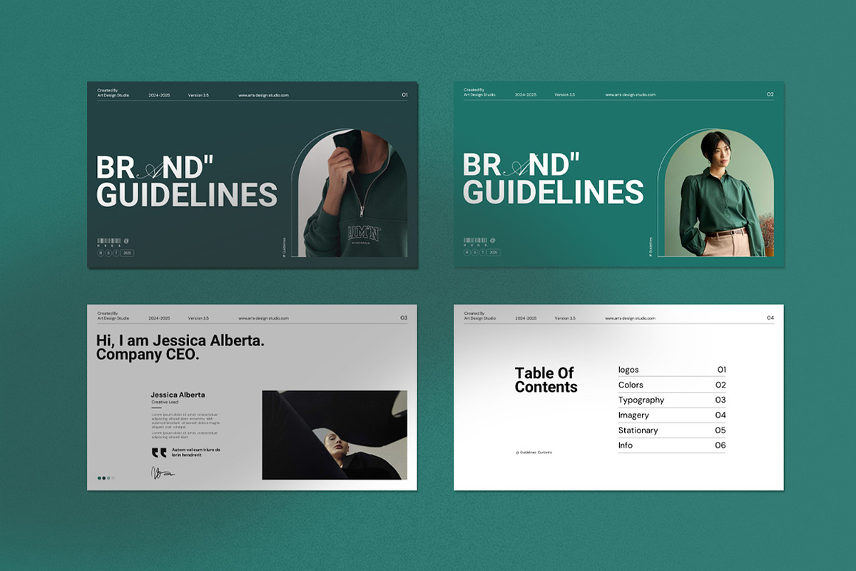 Brand Guidelines Presentation, a Presentation Template by Dream-Lab (Photo 2 of 10)