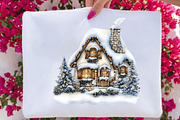 Whimsical Christmas Holiday Houses, a Seasonal Illustration by SVGArt (Thumbnail 3 of 5)