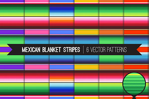 Vector Mexican Blanket Stripes