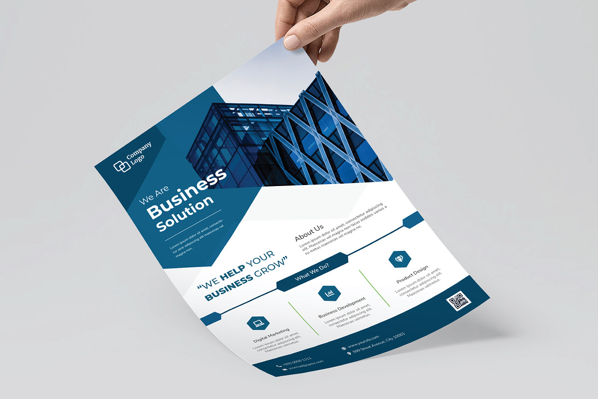 Business Hexa Flyer Template, a Flyer Template by rivatxfz (Photo 3 of 3)