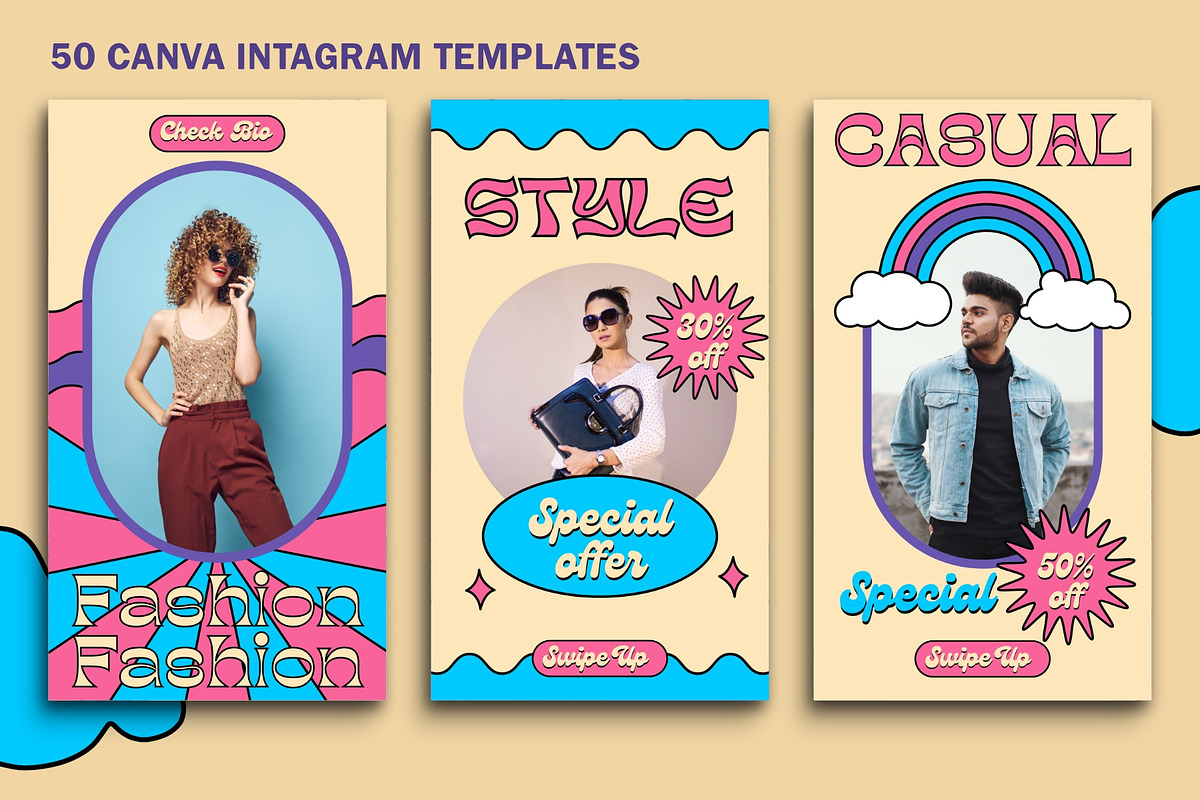 Canva Instagram Fashion Templates, a Social Media Template by Vectorheroes (Photo 4 of 11)