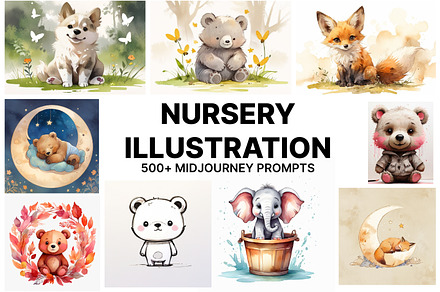 500 Midjourney Prompts Nursery, an Animal Photo by Meoww_Design