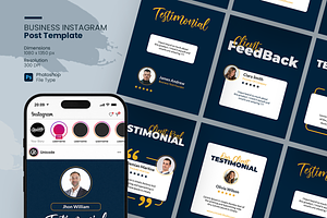 Client Testimonial - Instagram Post, a Social Media Template by UnicodeID