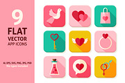 Happy Valentine's Day Vector Icons, a Seasonal Illustration by Anna_leni (Thumbnail 3 of 3)