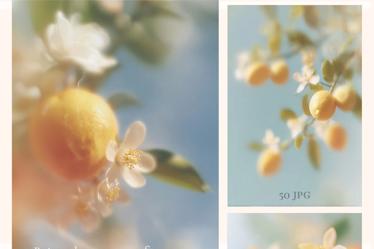 Mediterranean Blur lemon backgrounds, a Background Graphic by 60secondsArt (Photo 11 of 14)