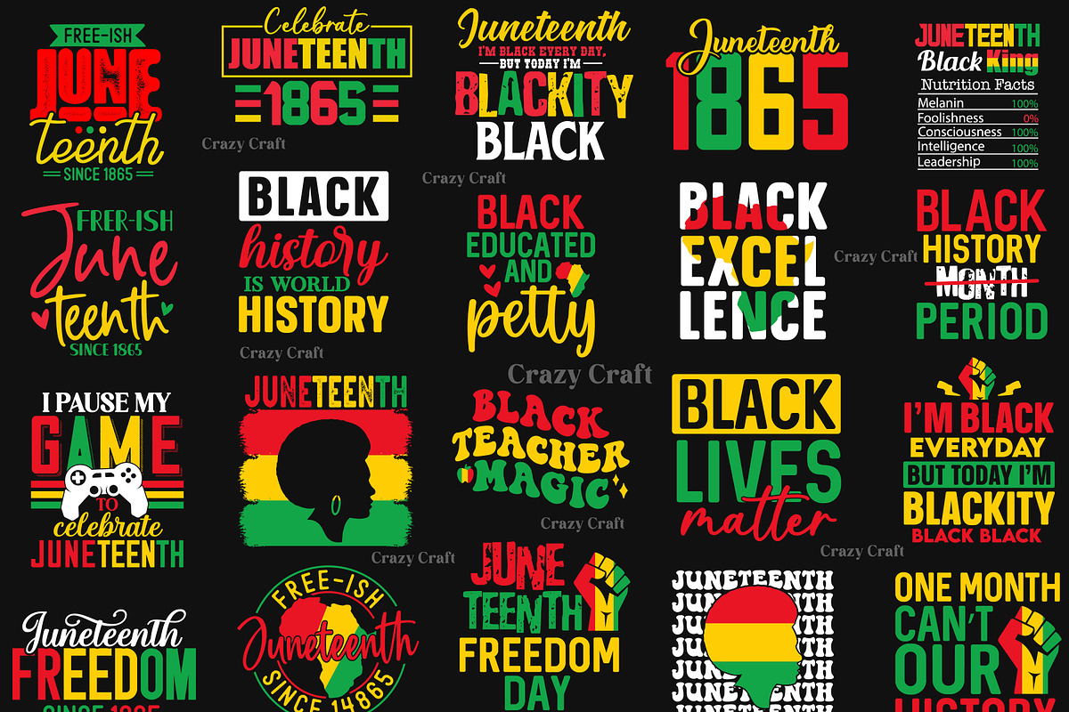 Juneteenth SVG PNG Bundle, a Person Illustration by CrazyCraft