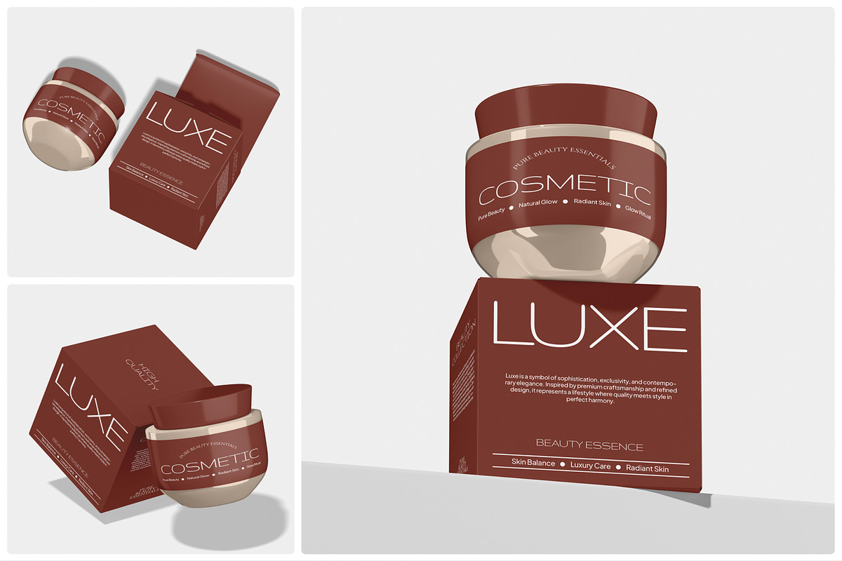 Cosmetic Glass Jar Mockup, a Packaging Mockup by Unerispace (Photo 1 of 5)