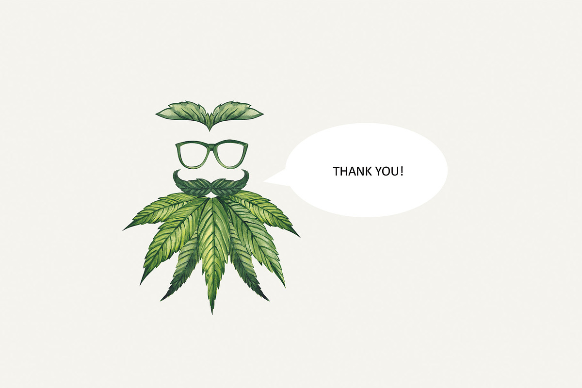 CANNABIS, a Decorative Illustration by Elena_Sedova (Photo 15 of 16)