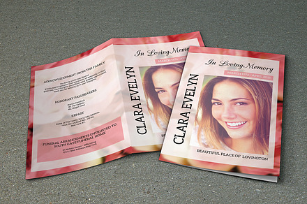 Funeral Program Template-V317, a Brochure Template by Template Shop