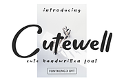 Cutewell - Cute Handwritten Font, a Handwritten Font by overlaytemplates (Thumbnail 1 of 5)