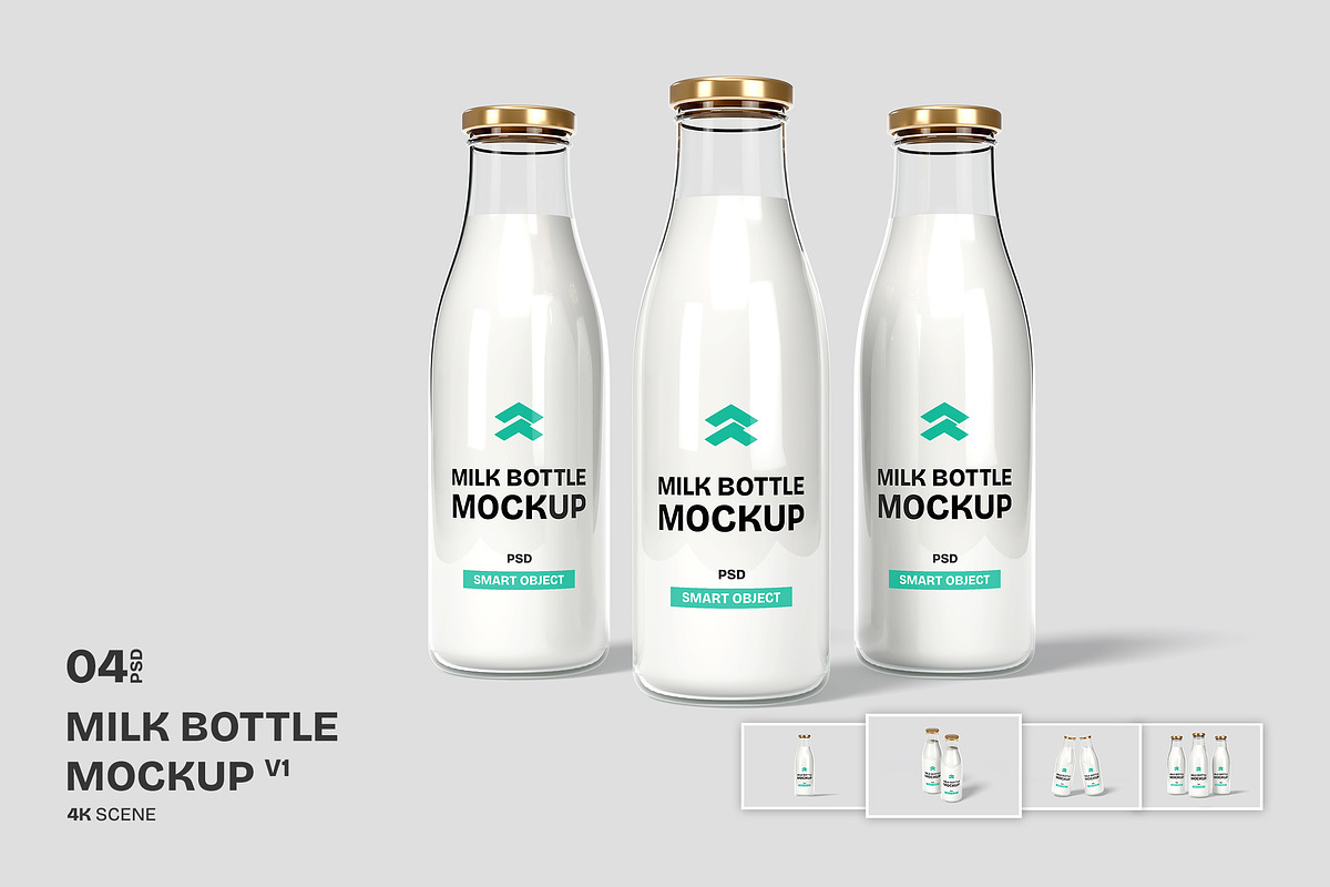 Milk Bottle - Mockup, a Product Mockup by Rometheme Std (Photo 1 of 5)
