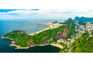 View of copacabana and botafogo in featuring rio, de, and janeiro, an Architecture Photo by Leonid Andronov