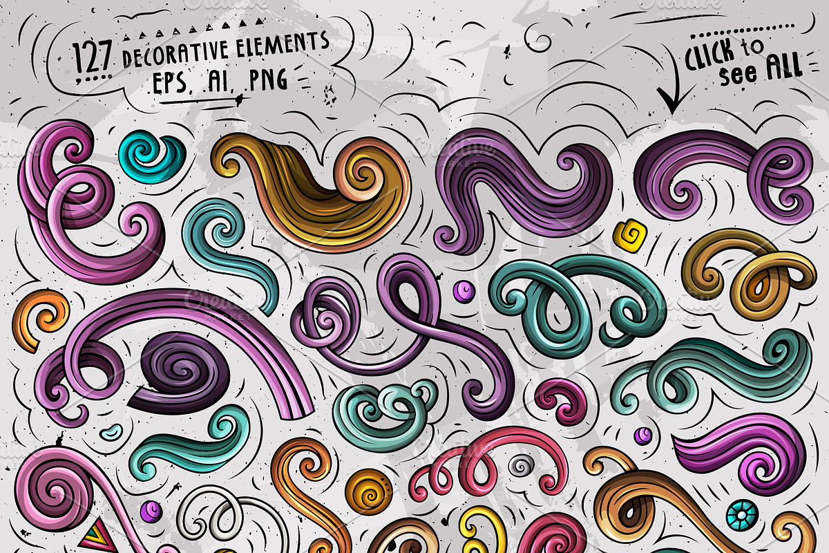 Donuts Cartoon Vector Objects Set, an Object Graphic by BALABOLKA (Photo 3 of 4)