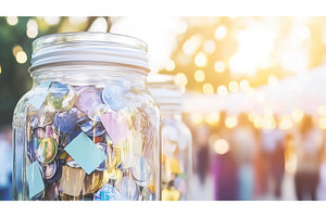 Memory jars filled with colorful, an Arts & Entertainment Photo by Lermont51