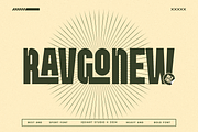 Ravgonew - Condensed Font, a Sans Serif Font by Iqsiart Studio (Thumbnail 1 of 7)