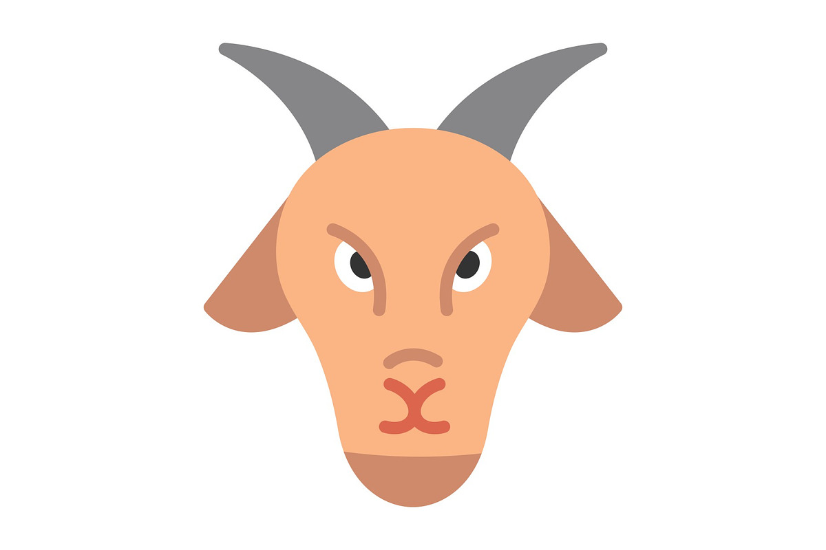 Goat Flat Icon, a Duotone Icon by Pexelpy (Photo 1 of 2)