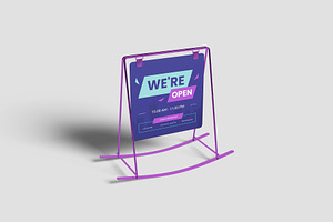 Stand Sign Mockup, an Advertising Mockup by Hazzpro_Std