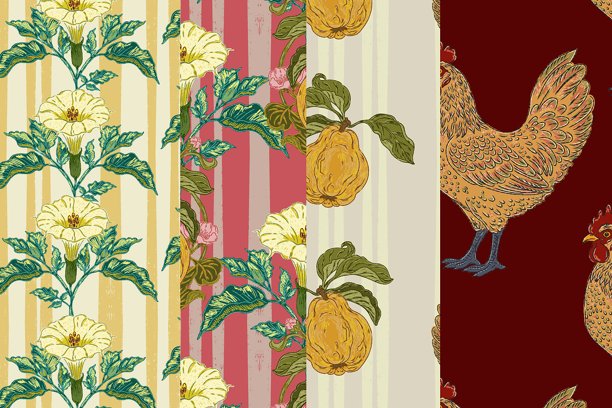 8 patterns Farmhouse set, a Pattern Graphic by NayaChu (Photo 2 of 20)
